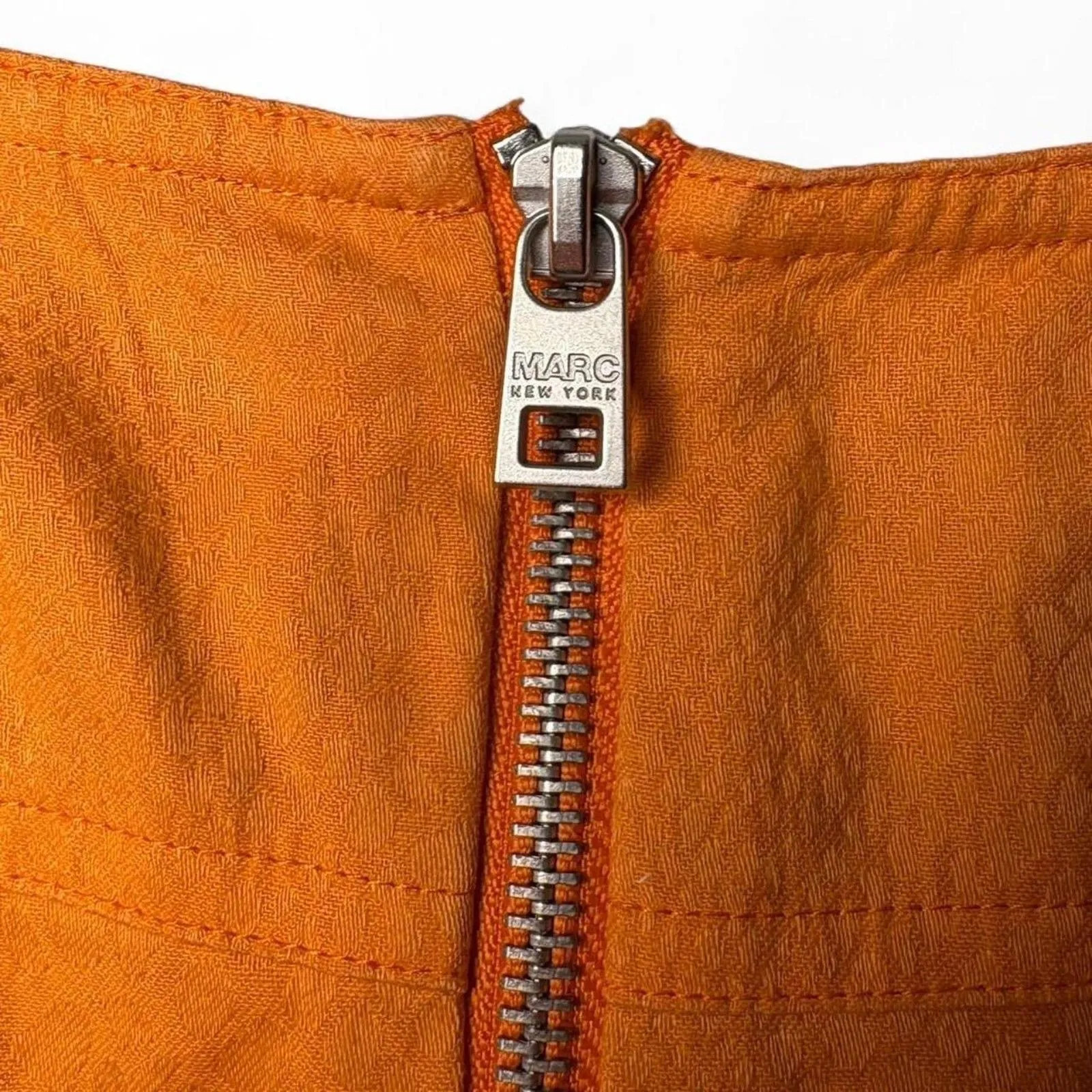 Andrew Marc NY Orange Snakeskin Jacquard Texture Sheath Dress size 14 Plus Size - Image 7