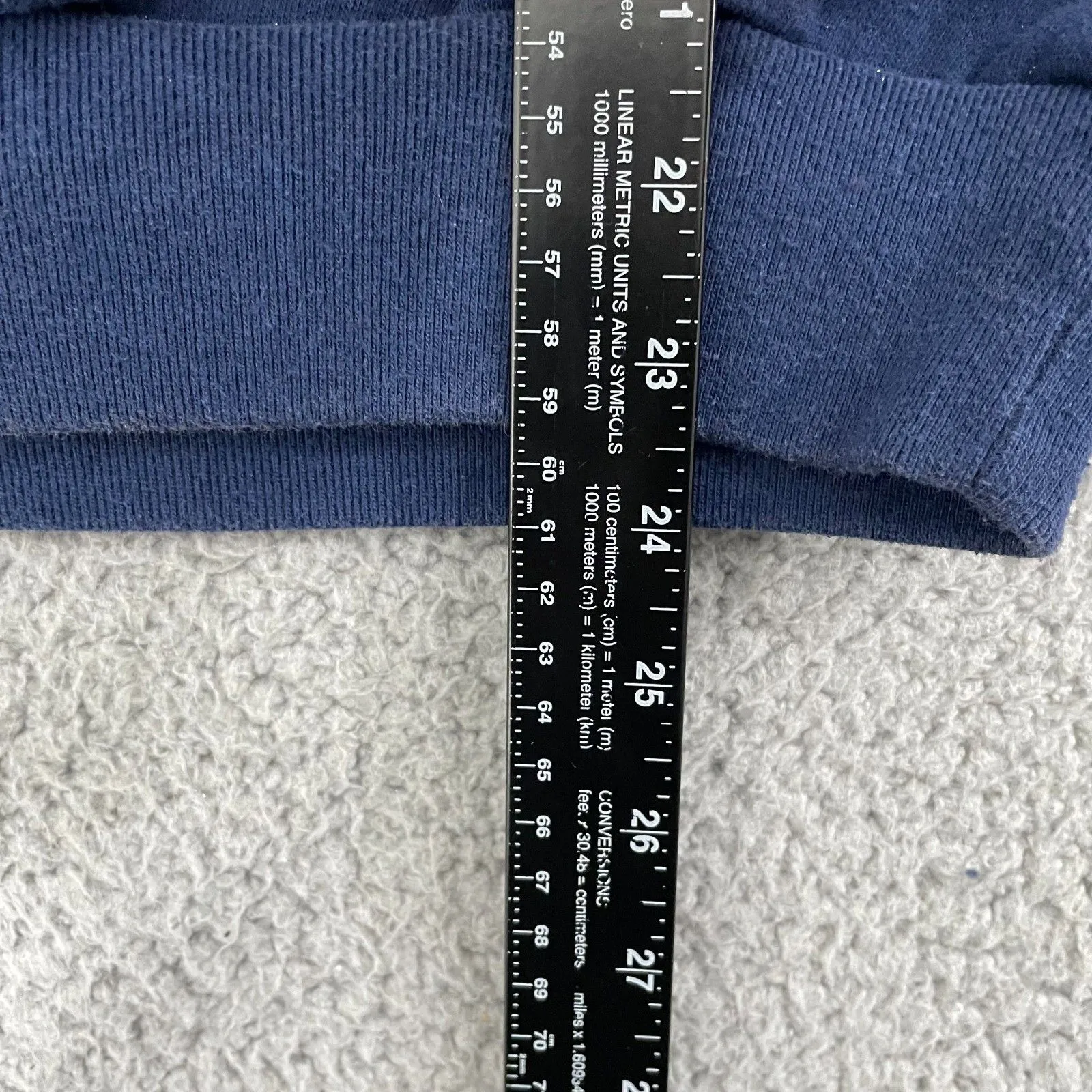 VTG Grandma Sweatshirt M Navy Double Collar Grandkids Embroidered 90s Crewneck Blue Size L - Image 5