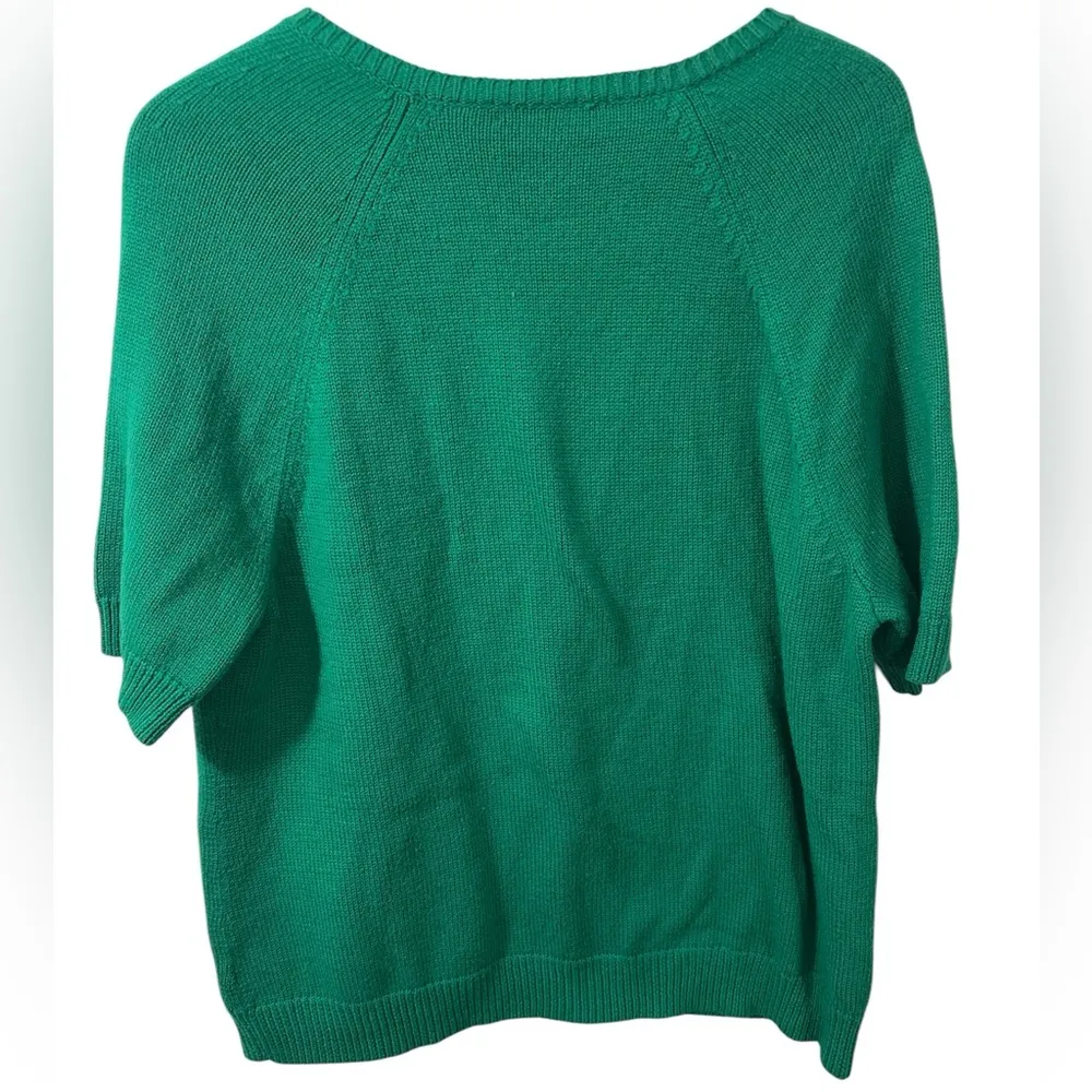 Lauren Ralph Lauren kelly green wool blend SS sweater size 1X Business Casual - Image 2