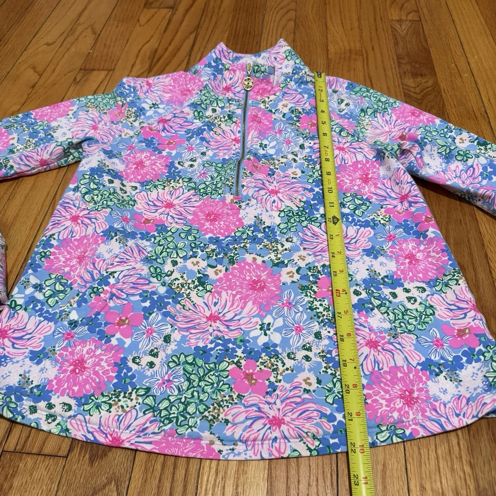 Lilly Pulitzer Melena UPF 50+ Quarter Zip Popover in Multi Lil Soiree All Day XS - Image 7