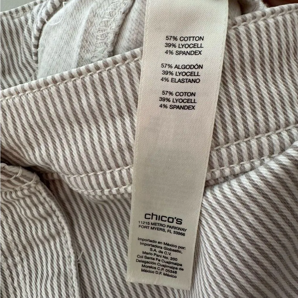 Chicos Straight Leg Casual Striped Pants 2 - Image 5