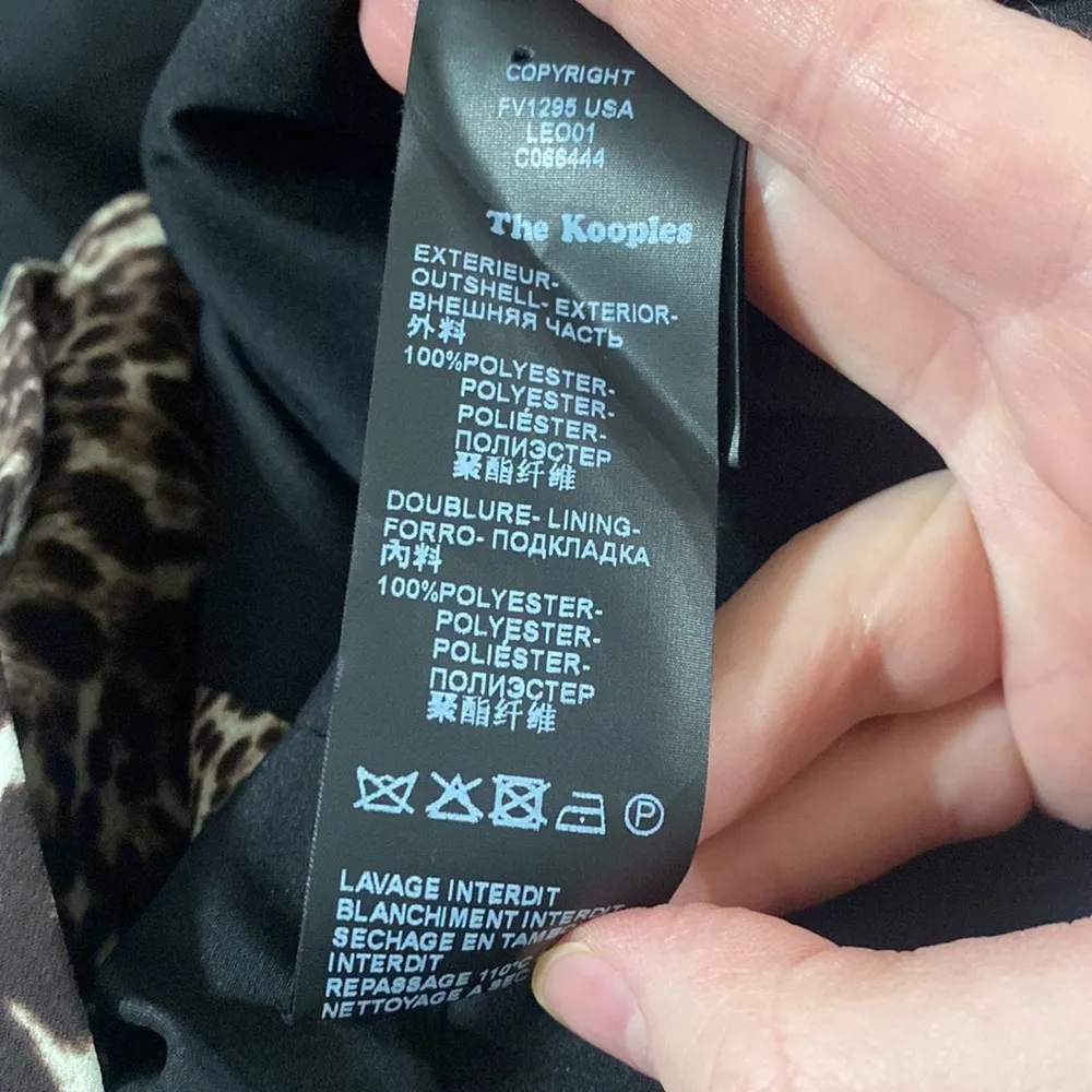 The Kooples leopard print crepe one button drapey blazer size XS - Image 15