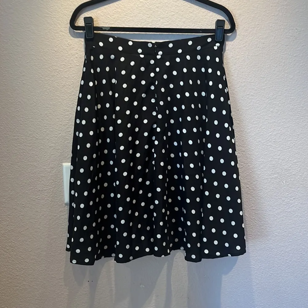 Women’s Black and White Polka Dot Skirt Size Large - Image 4