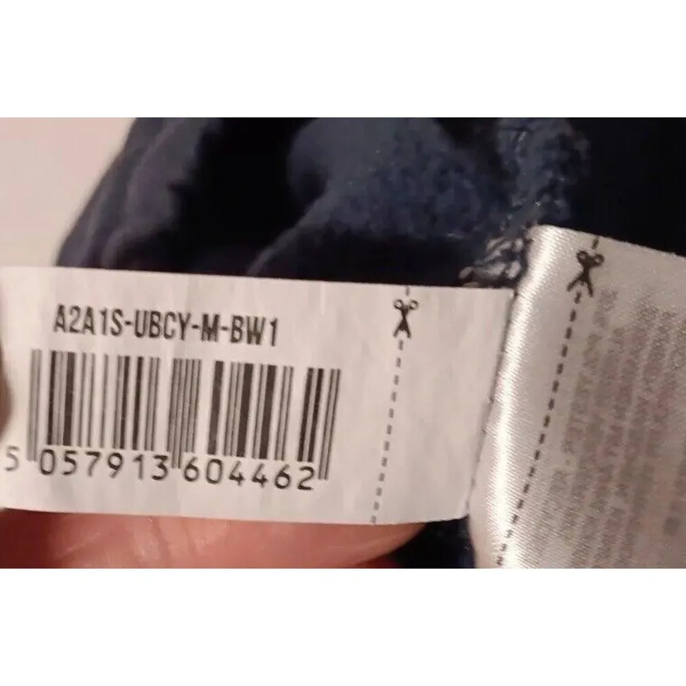 Women’s Gymshark Cotton Stretch Gym Athletic Shorts Drawstring Comfort Navy Med - Image 4