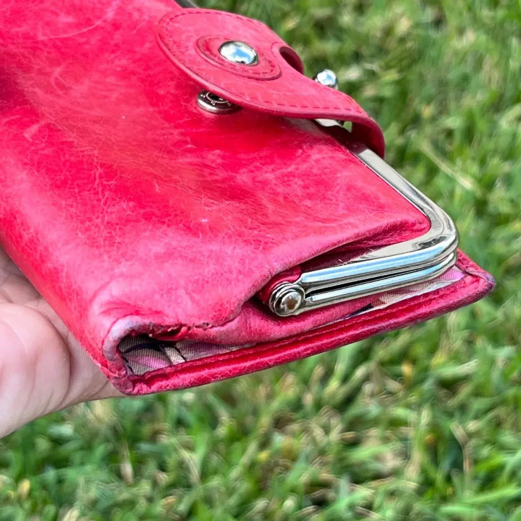 HOBO Red Leather Wallet - Image 8