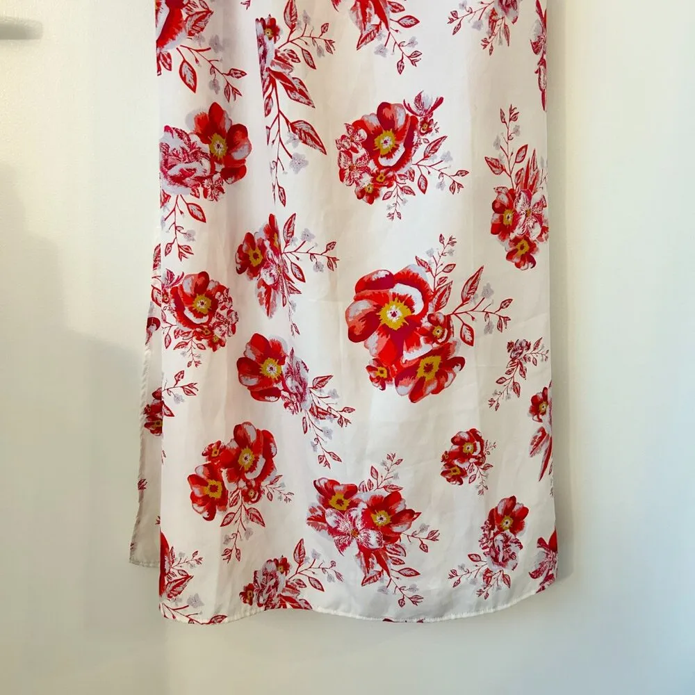 Revolve Tularosa White Red Floral Ruffled Maxi Dress Size XS NWT - Image 5