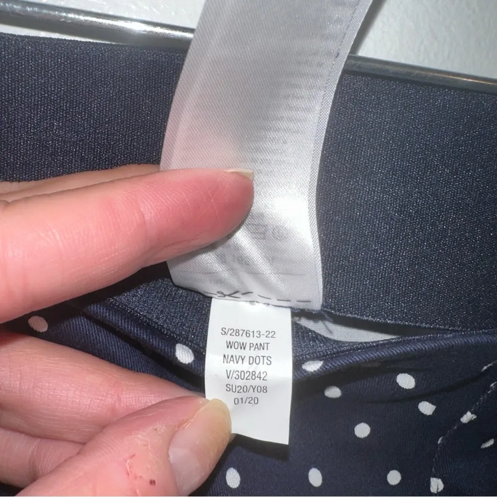 Old Navy women’s business casual stretchy Blue & White Polka Dot Pants size 8 🆕 - Image 8