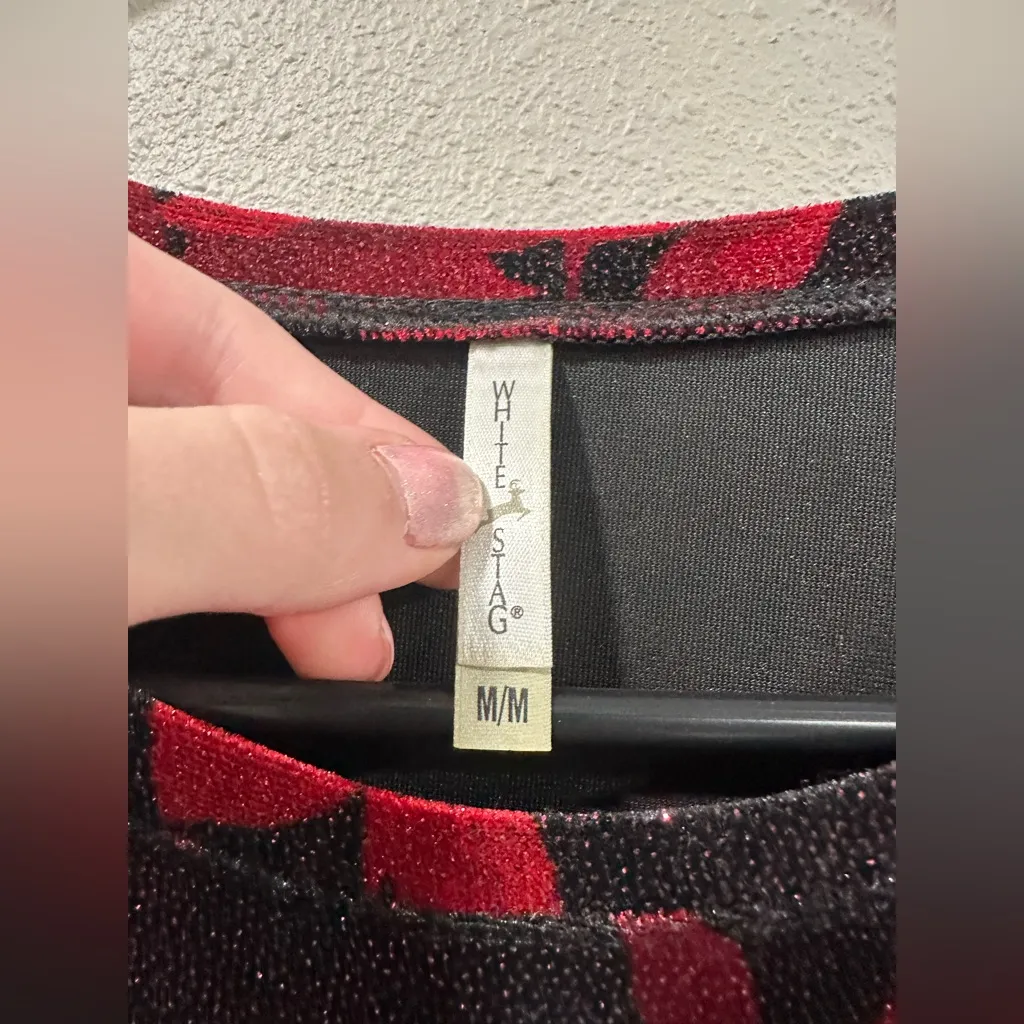 White Stag Floral and Glitter Blouse - Image 4