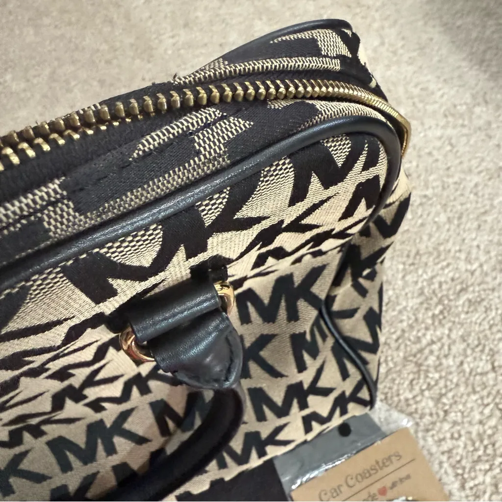 Michael Kors Veronica Monogram Canvas & Leather Dome Satchel - Image 12