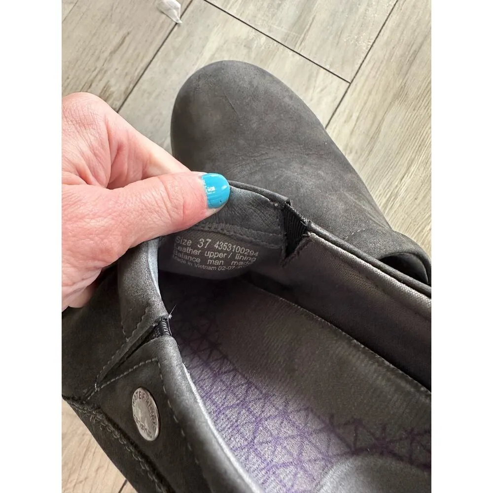 Dansko Shoes Womens 37 Patti Suede Gray Slip On Sneaker Vibram Clog Mule - Image 7