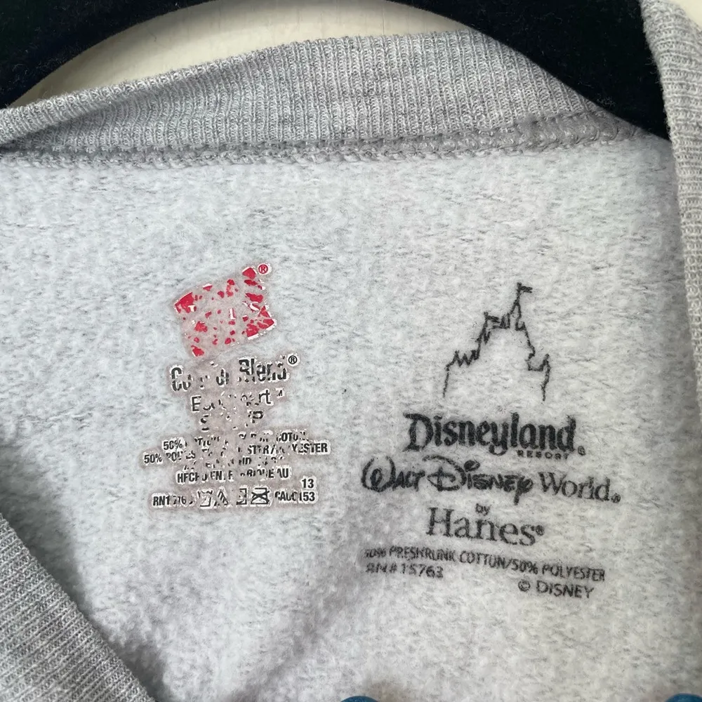 Hanes Disneyland Resort Crewneck Sweatshirt Mickey Mouse Grey Women’s Size S - Image 3