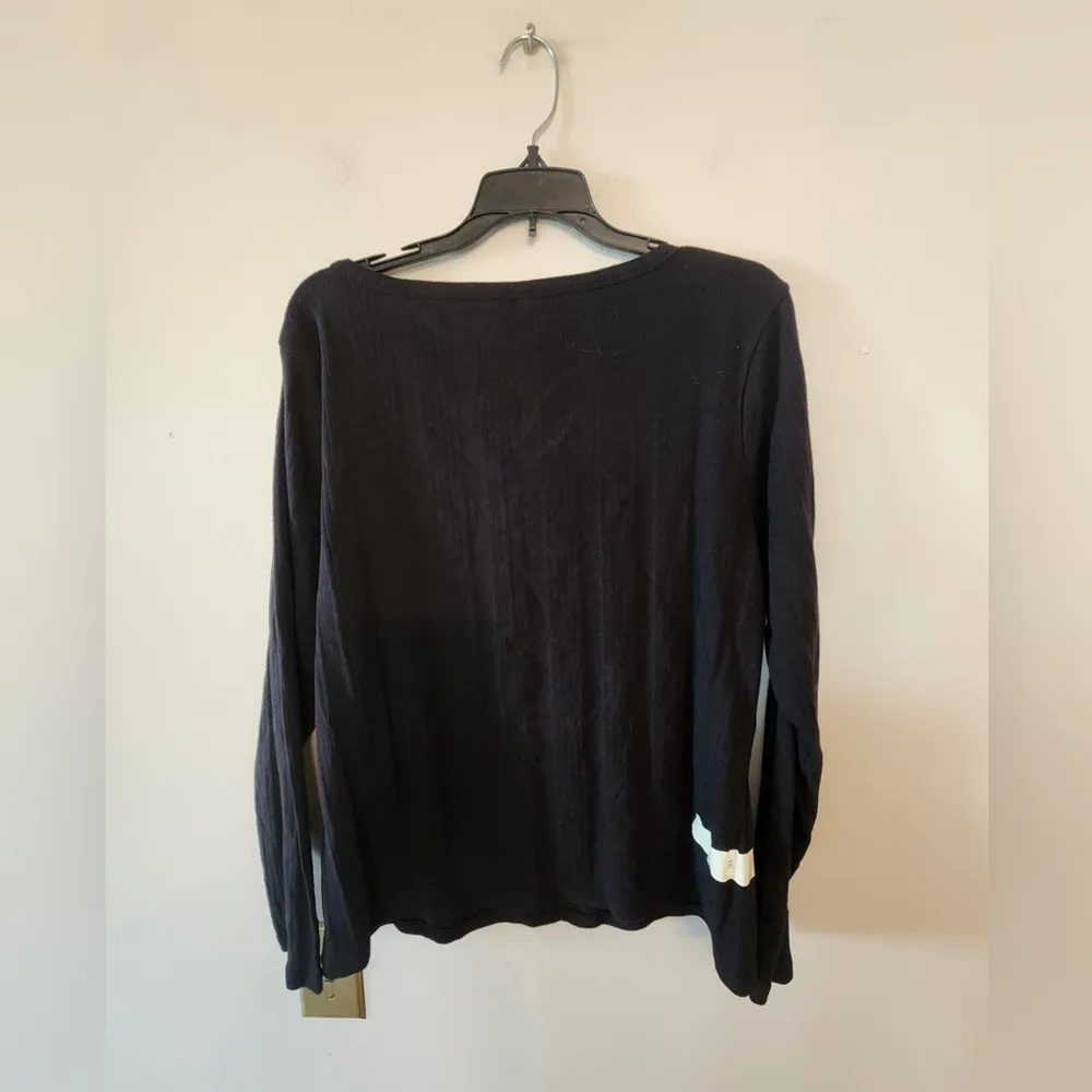 Ana black Ribbed sweater cowl neck sweater size xxl - Image 2