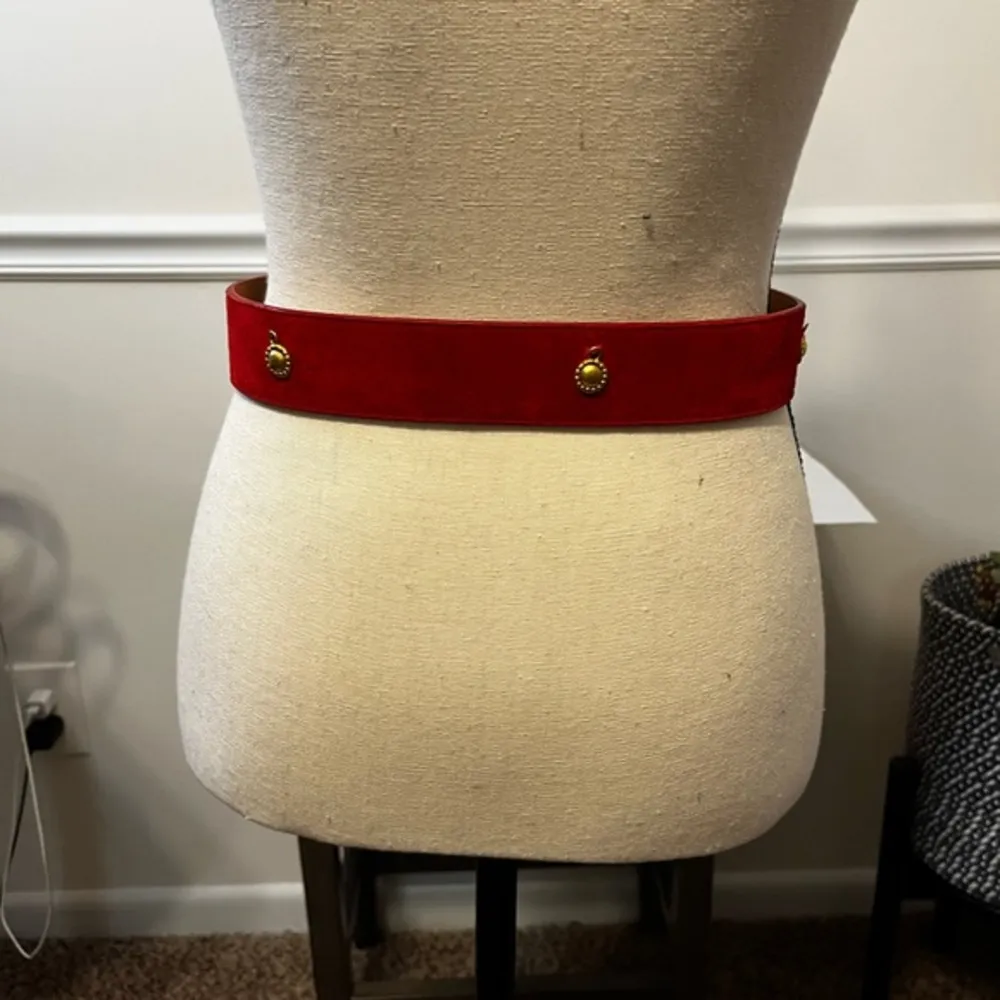 Vintage Suede Belt M Size M - Image 4