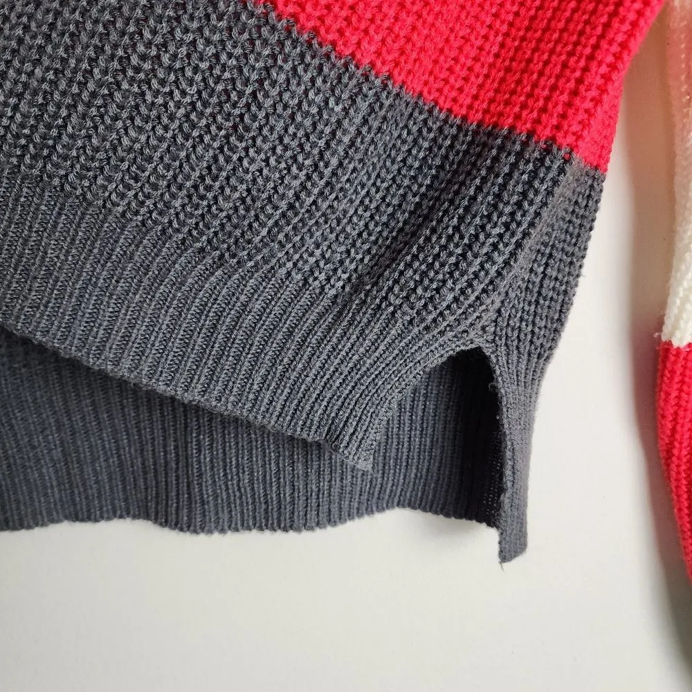 Rue 21 Ribbed Crop Sweater Top Tricolor Size L juniors - Image 11