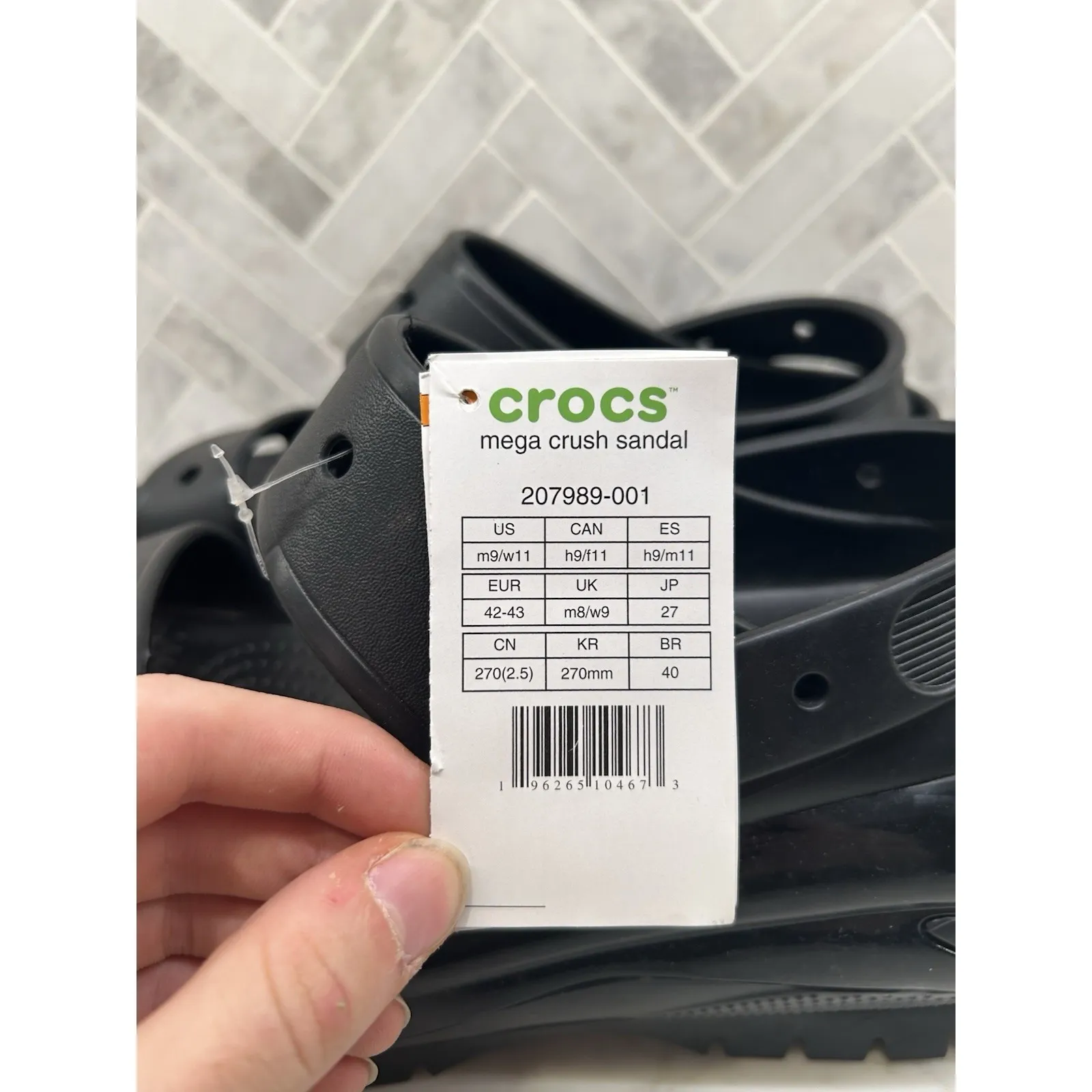 Crocs Mega Crush Sandal Platform Sandals Slides‎ Slip On Chunky Womens Size 11 - Image 2