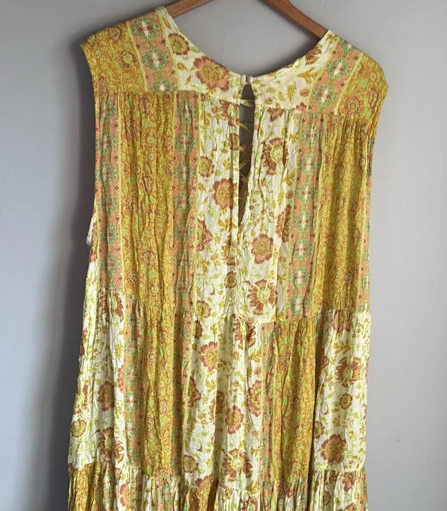 FREE PEOPLE Hanalei Bay Dress in Yellow Combo Small - Image 10