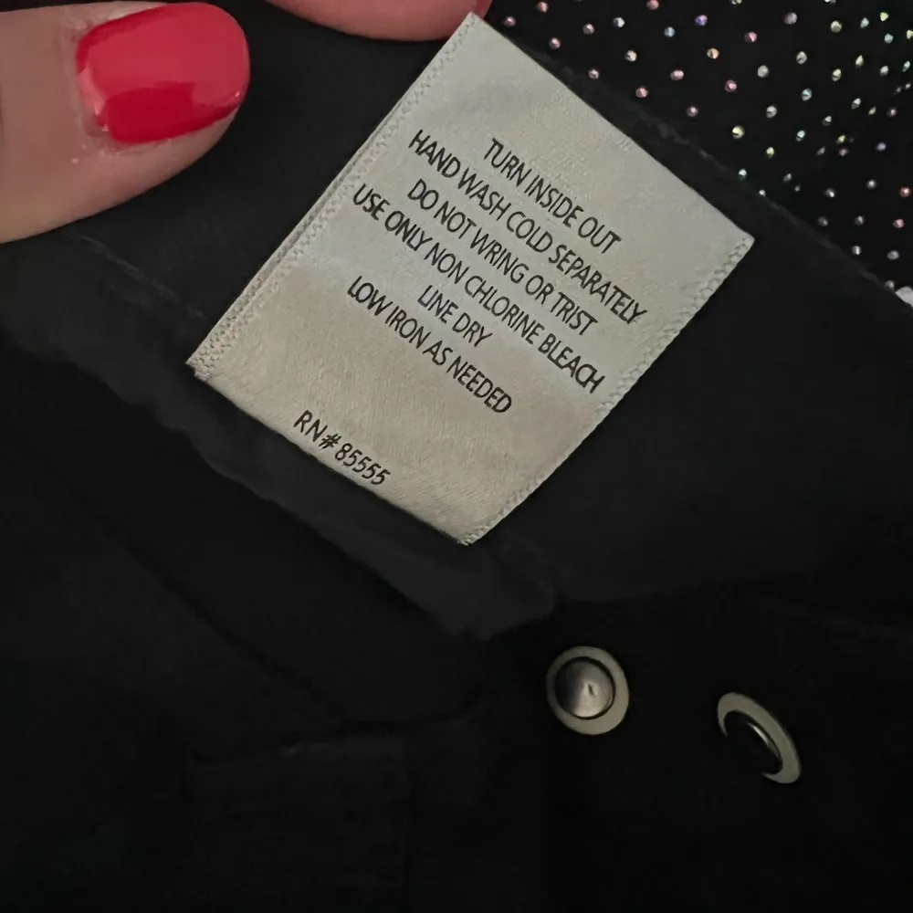 NWT PISTOLA Nico Embellished Black High-Rise Mom Leg Jeans Sz 25 - Image 10