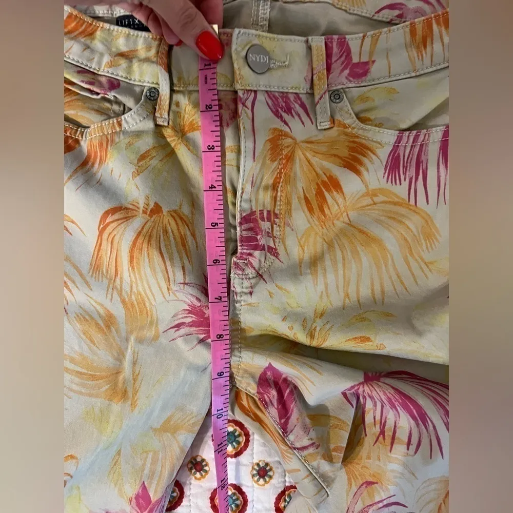 NYDJ Women's Sheri Slim Ankle Jeans Beach Garden Clementine Size 8P - Image 5