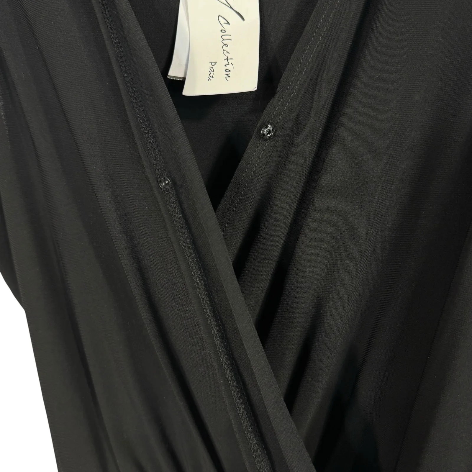 NY Collection Petite Large PL Jumpsuit Stretch Sleeveless Surplice V-Neck Belted - Image 4