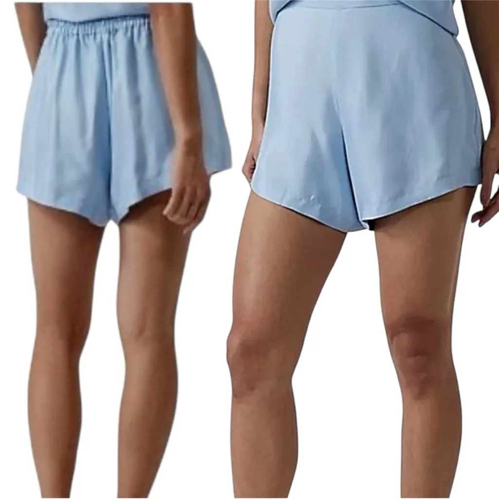 Athleta Womens Calm Cool Short in Baby Blue Lightweight‎ Relaxed Fit Size 3X - Image 2