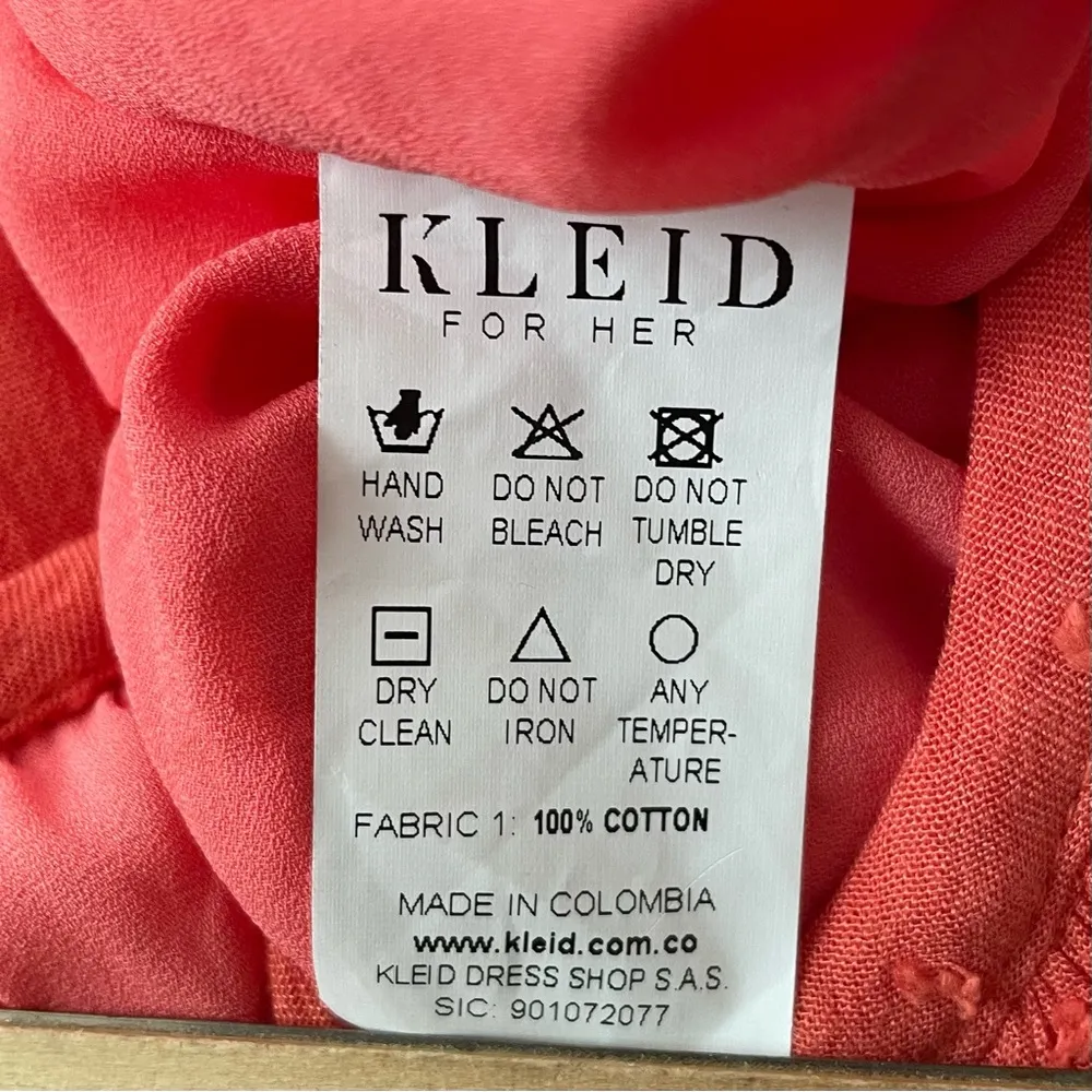 KLEID coral asymmetrical hem maxi dress, size M, NWT Size M - Image 16