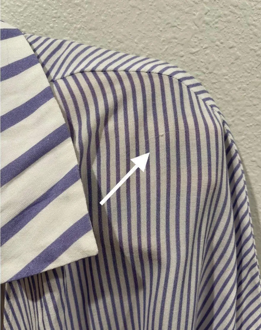 Buffalo David Bitton Wrap Purple Striped Blouse - Image 4