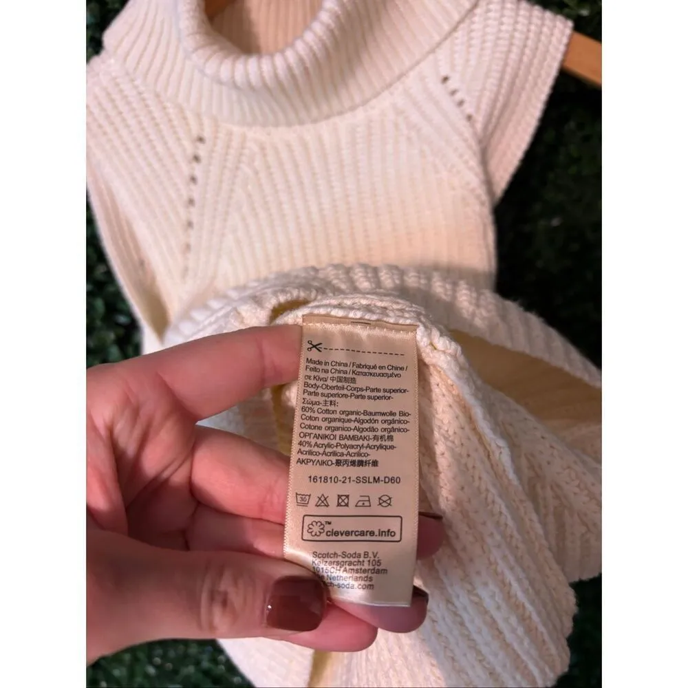 Scotch & Soda Sleeveless Knit Turtleneck Sweater Sz Small - Image 4