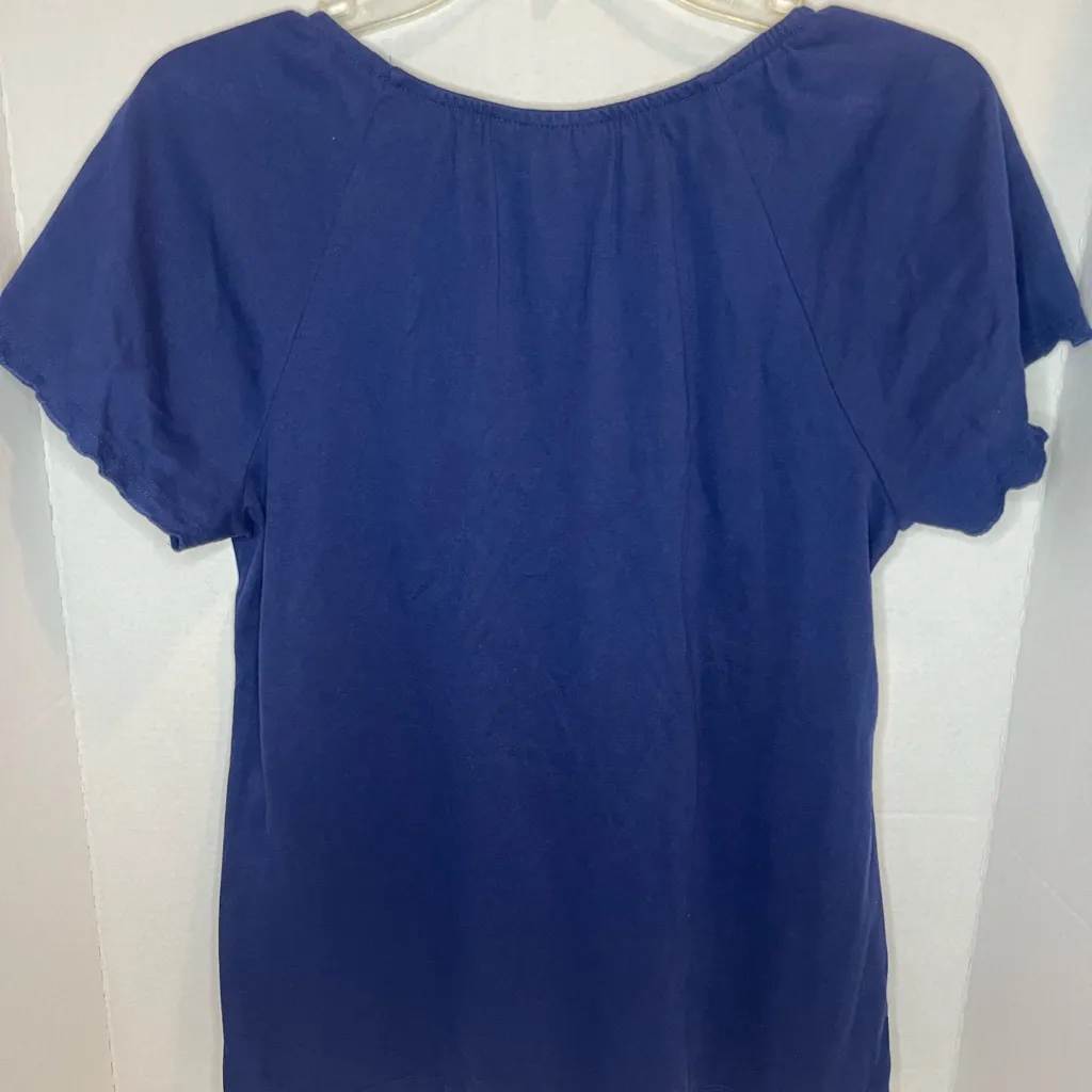 Karen Scott Women's Navy Blouse with Button Detail - Image 4