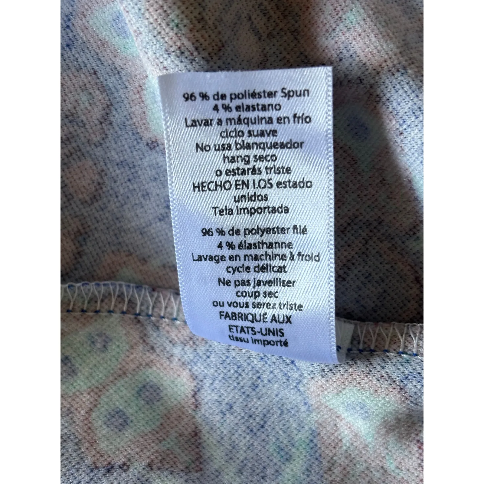 LuLaRoe Cassie Pencil Skirt‎ - XS - Blue Burgundy Geometric - Image 6