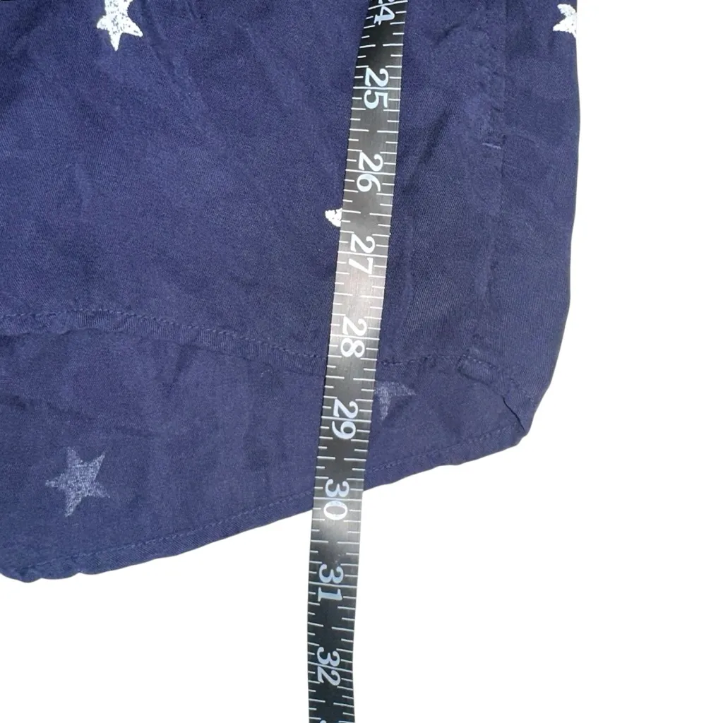 Cloth & Stone Star Print Long Sleeve Navy Romper SMALL - Image 10