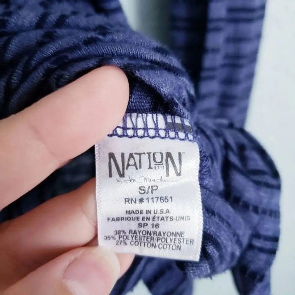 Nation LTD‎ Blue Striped Long Sleeve Top - Image 4