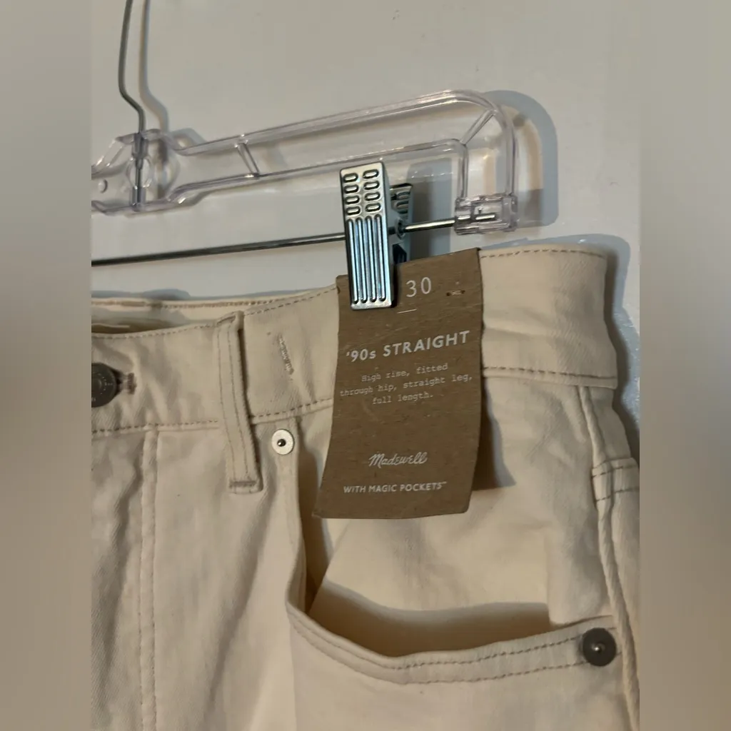 Madewell '90s Straight Jeans in Off-White‎ 30 - Image 6