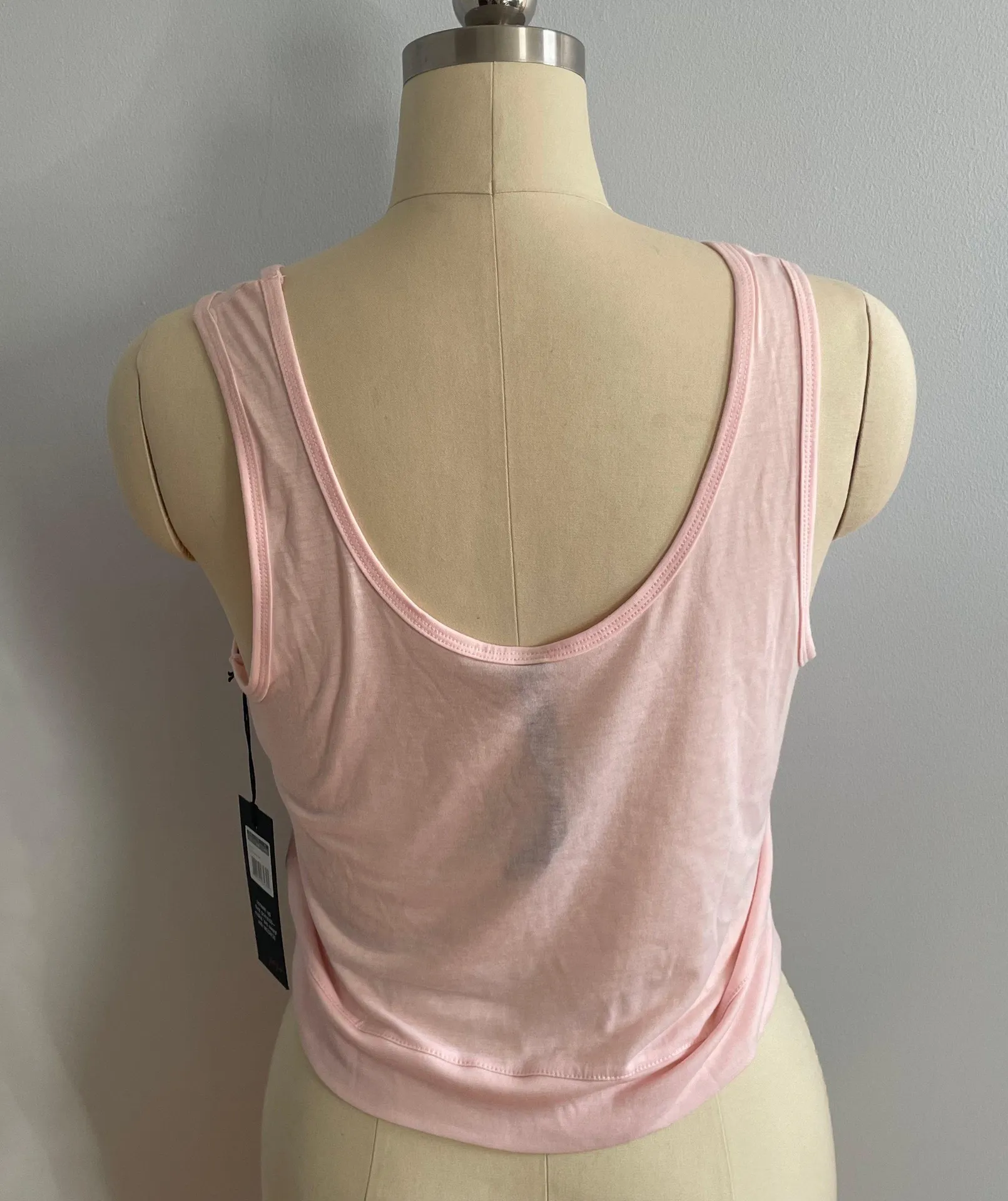 Sweat Tie Front Workout Tank Top- Blushing Bride (Pink)- Size Large- NWT - Image 5