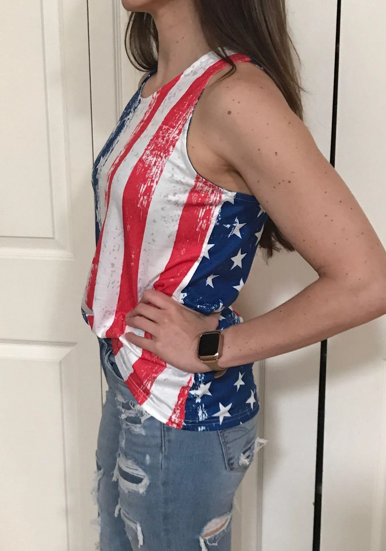 NEW American Flag Patriotic Tank Top. Multiple Size M - Image 3