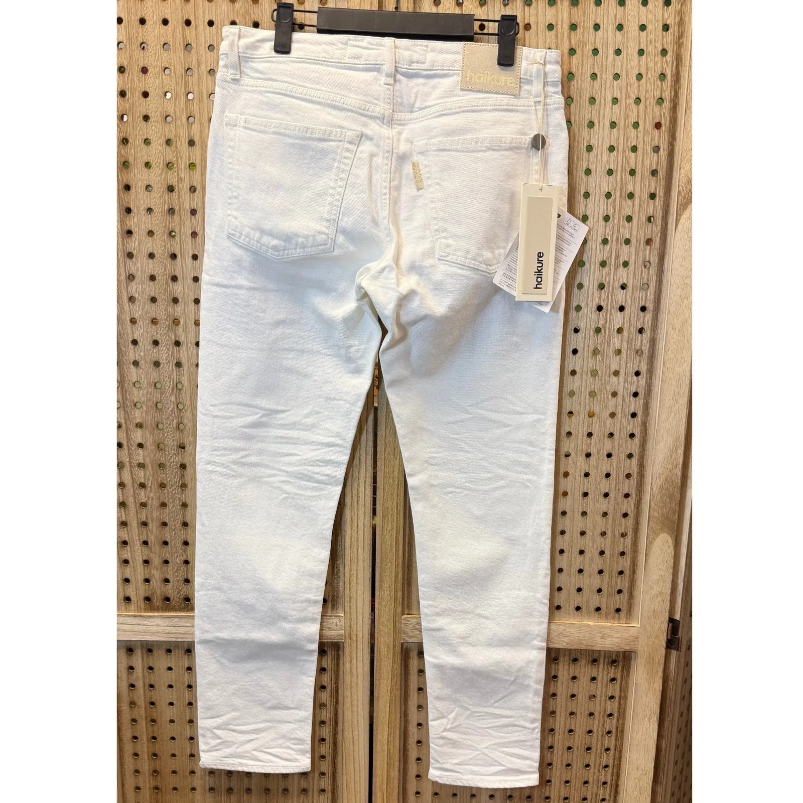Haikure Cleveland Crop Jeans Bianco Comfort Pure Ecru Size 31‎ White Denim - Image 2