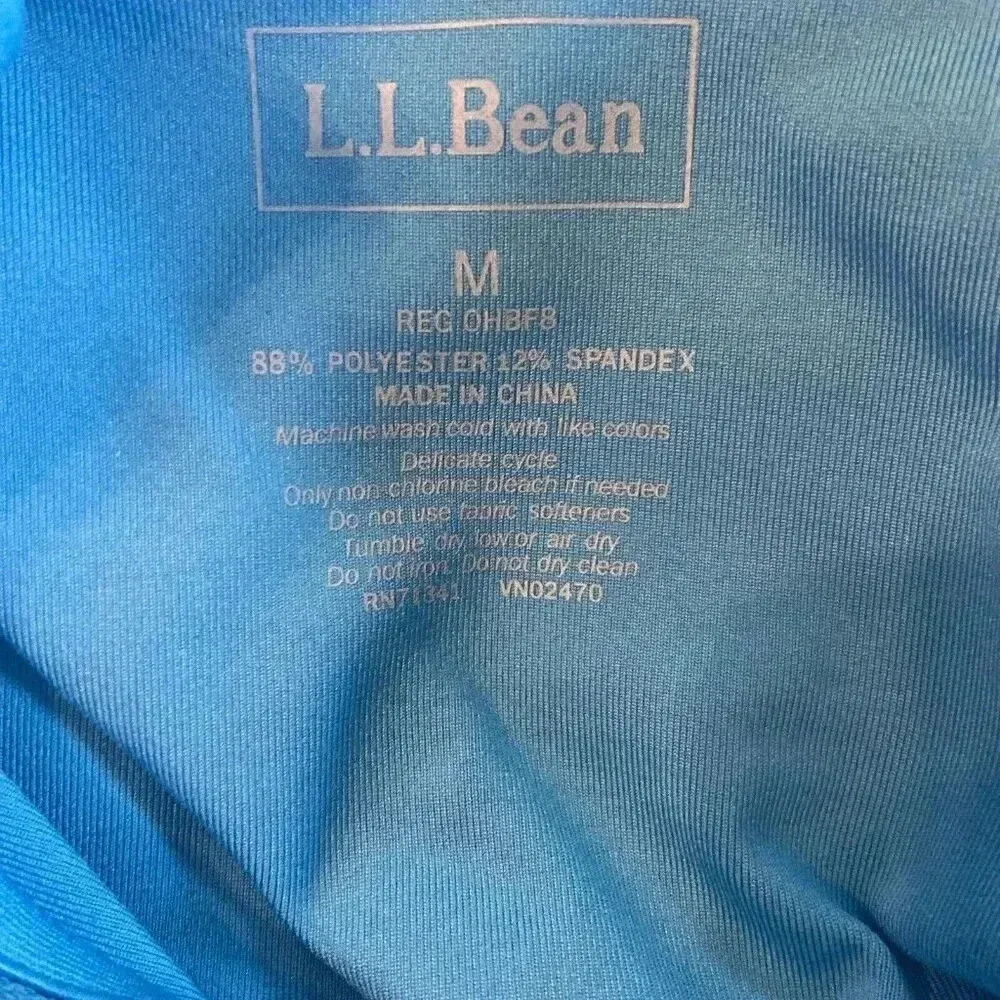 LL‎ Bean Women's Active Zip Long Sleeve Tech Stretch Jacket Thumbholes Size M Blue Size M - Image 6