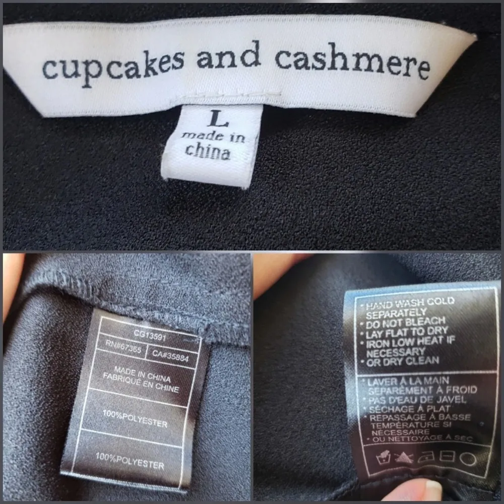 Cupcakes and Cashmere Womens Jumper Size Large Black Sleeveless Racerback Witchy - Image 8