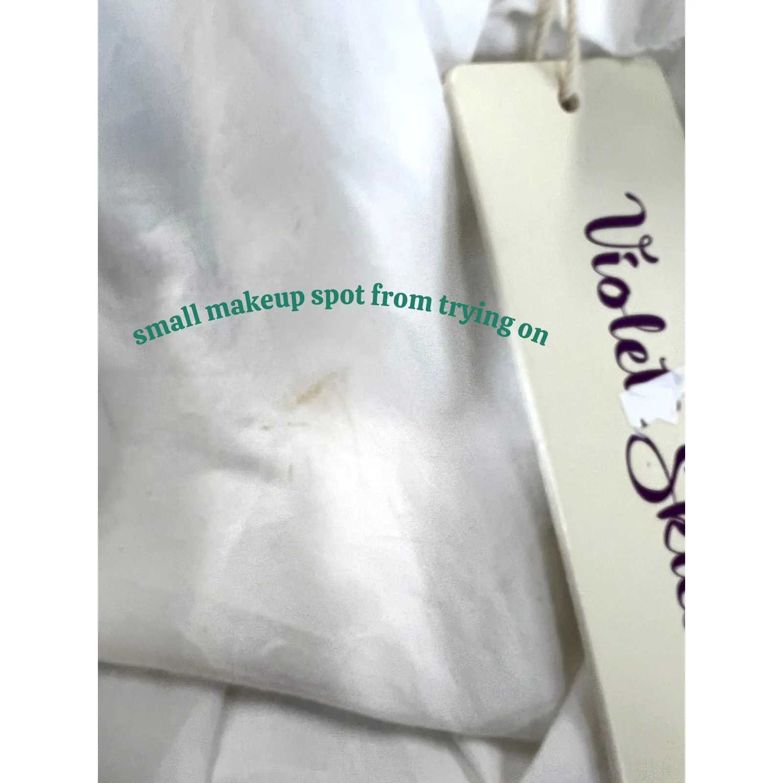 NWT VIOLET SKIES  S  ShirtDress Dress Bubble Hem Poplin White Womens Minimalist - Image 6