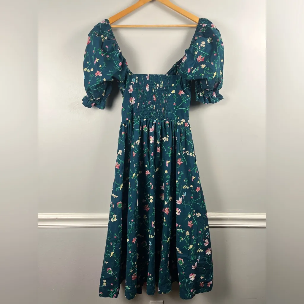 Rare Hill House Ophelia Dress in Moody Floral Poplin Fairy size small - Image 9