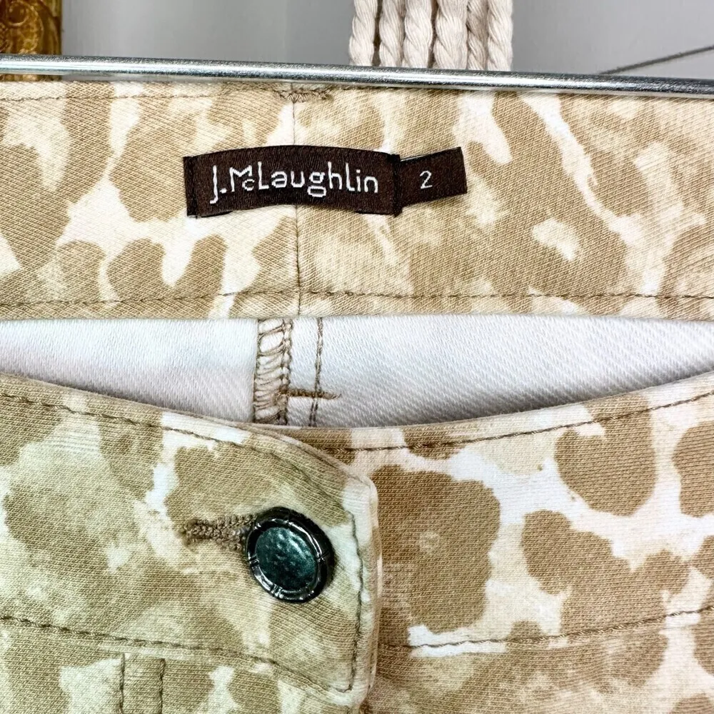 J. McLaughlin Lexi Jean Leopard Print Stretch Mid Rise Size 2 - Image 6