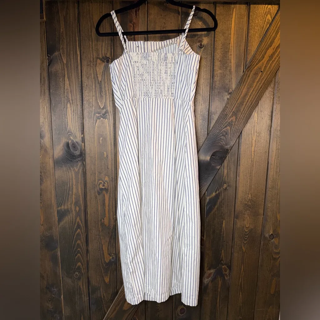 Who What Wear Preppy Coastal Nautical Midi Dress - Image 2
