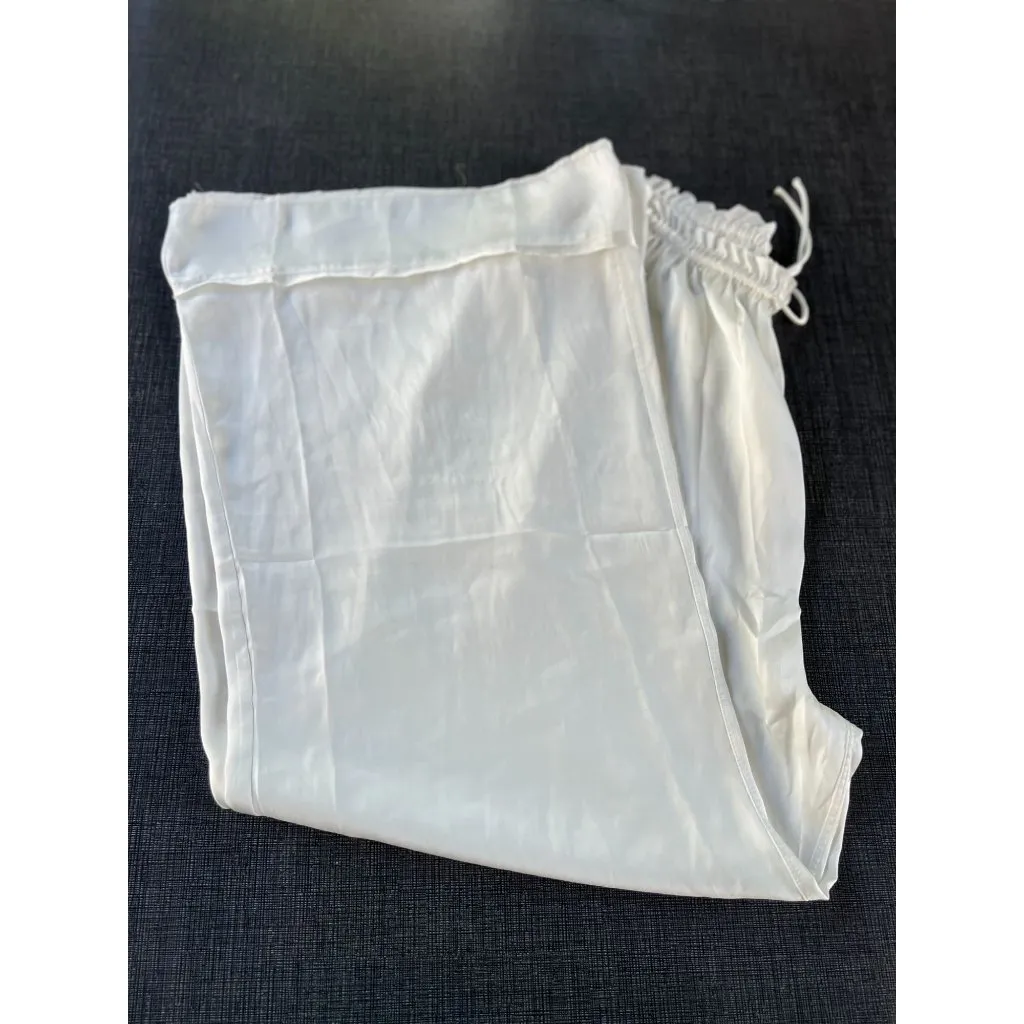 NEW Free People Intimately M White Satin Wide Leg Pajama Pants Lounge resort Wea - Image 5