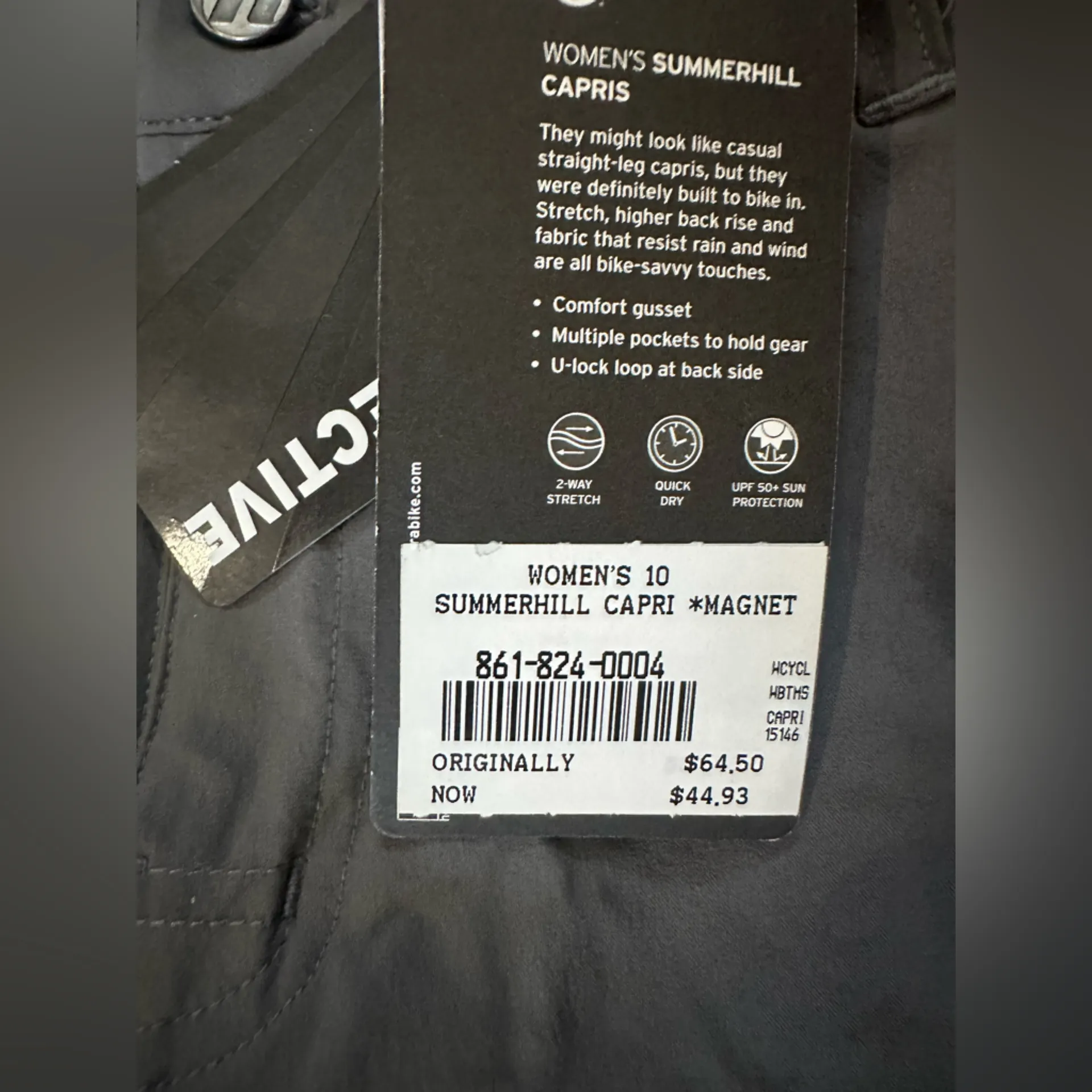 Novara Women's Dark Gray Capris Size 10 - Image 2