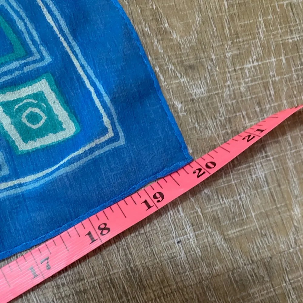 90s Y2K Vintage GAP Silk Square Scarf Geo Squares Retro Mod Twee Preppy Colorful - Image 6