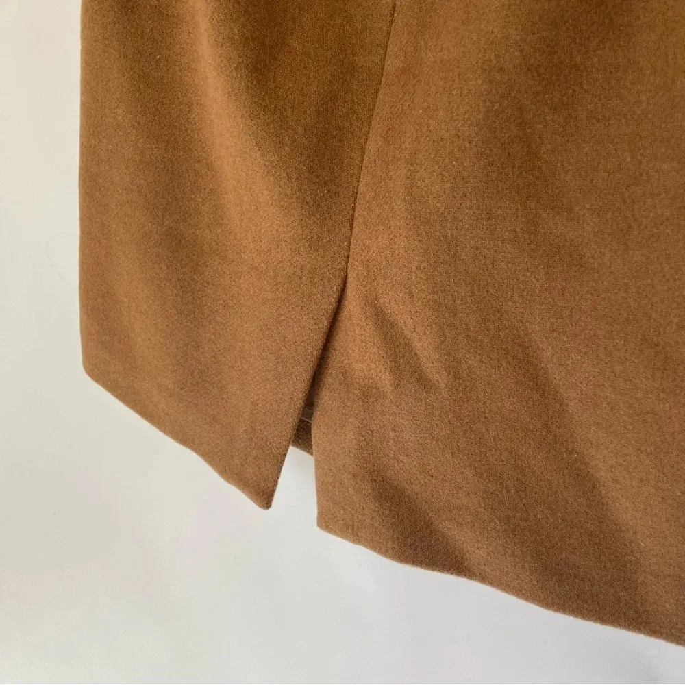 J. Crew Mercantile Pencil Skirt in Double-Serge Wool Camel Color Size 2 - Image 2