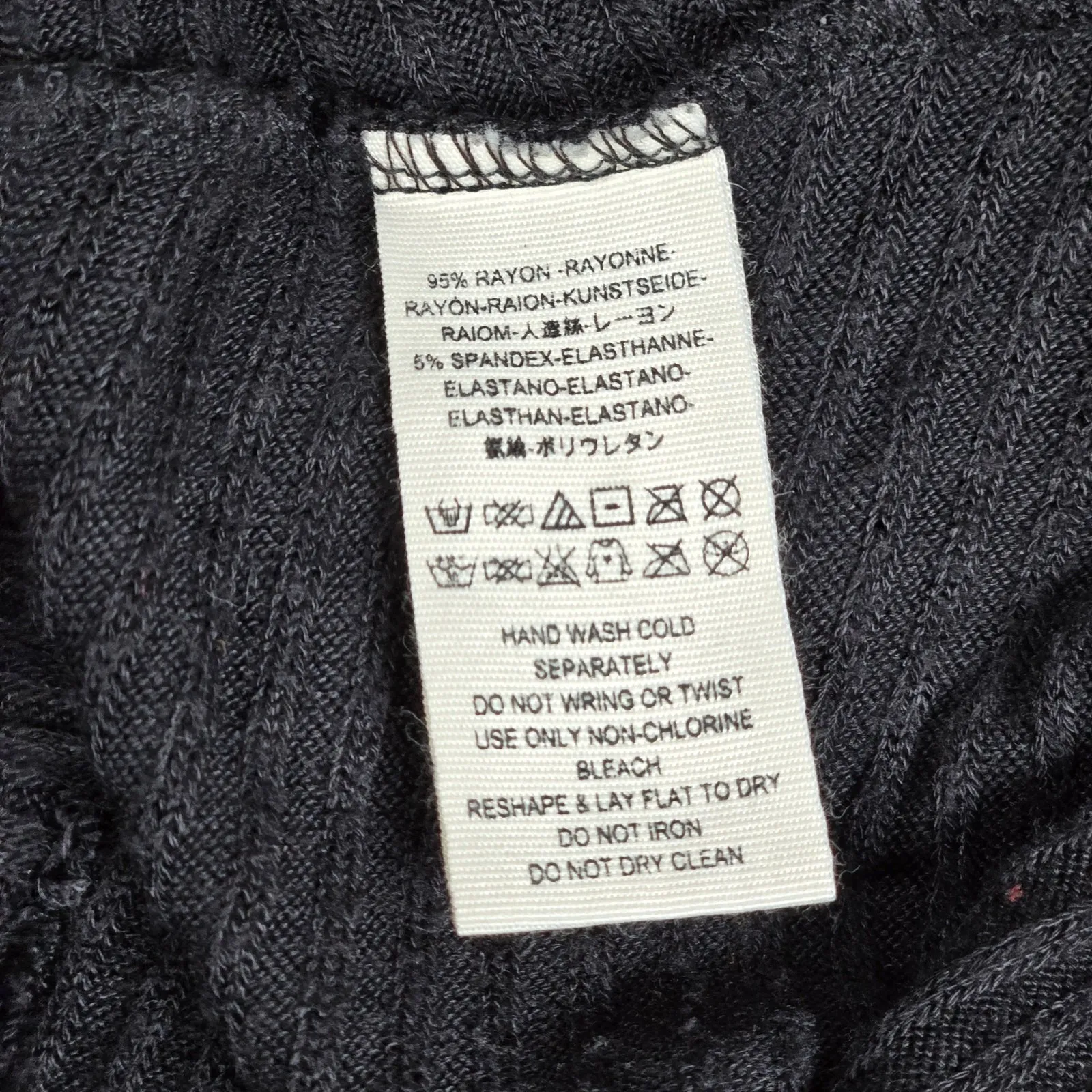 FREE PEOPLE Black Ribbed Mock Neck Long Sleeve Tunic Top‎ Shirt Women's Size M - Image 4