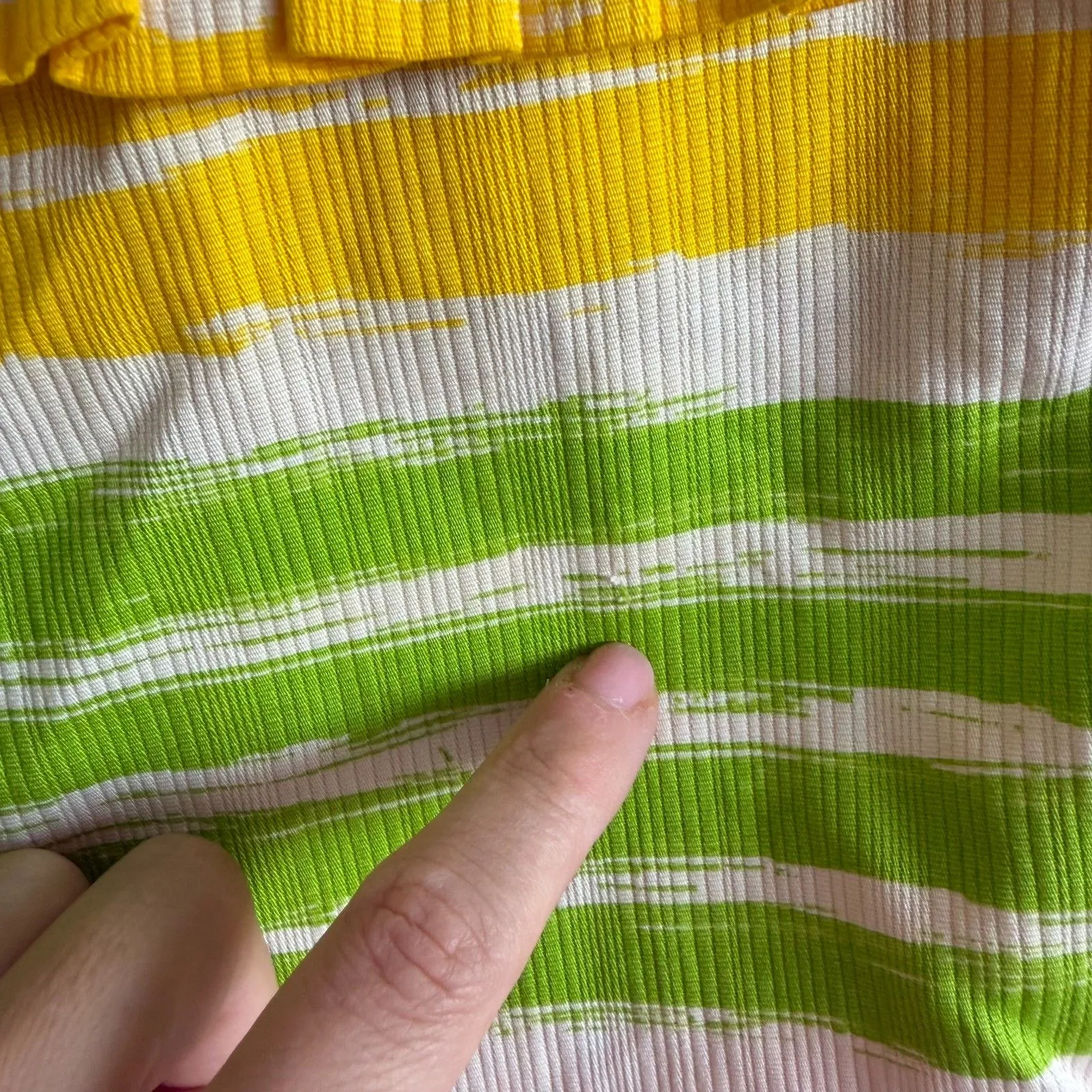 MALIA Honolulu Vtg 70s Handmade Hawaii Stripe Retro Sleeveless Romper Womens S - Image 8