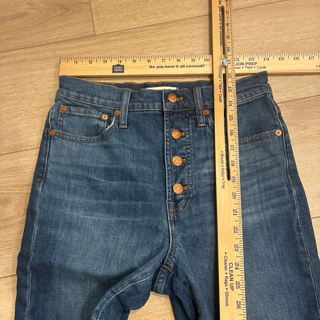 NWT Madewell Women’s Perfect Vintage Jean Barnstable Wash Button Front Size 26 - Image 3