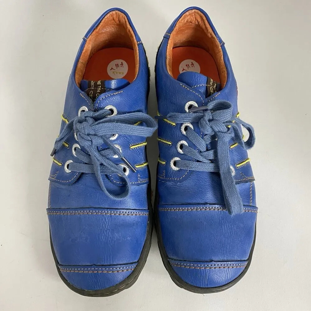 TMS EYES 2024 Autumn Blue Hand stitched leather upper slip resistant Sz 8.5 - Image 3