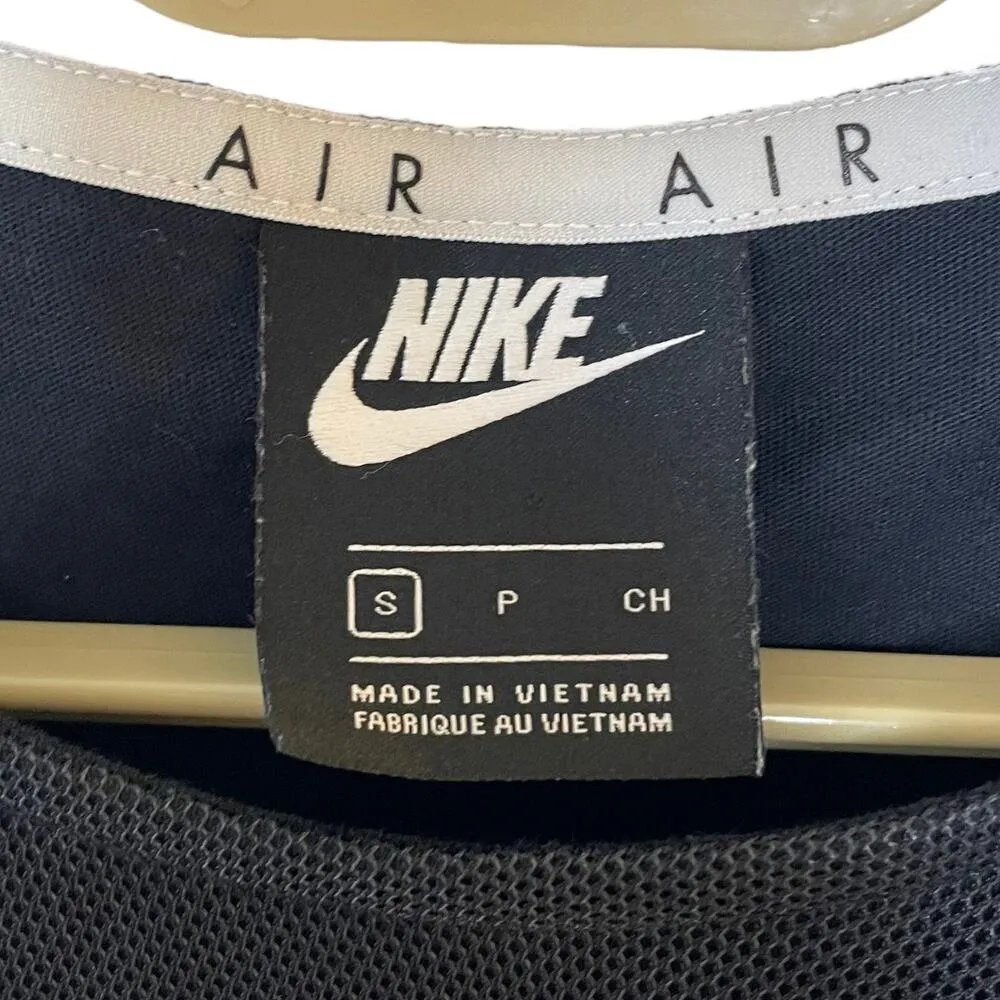 Nike Women’s Air Mesh Tee T-Shirt Black & White Crop Top Short Sleeve Size Small - Image 4